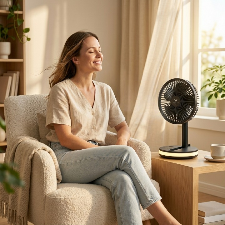 (Refresca, Ilumina y Nunca Te Quedes Sin Batería) VentyCore™ Sistema de Aire 3 en 1